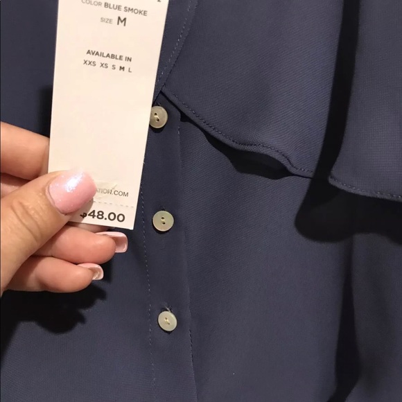 BCBGeneration 🎁HP🎁 Blue Smoke Lightweight Top - Picture 2 of 7